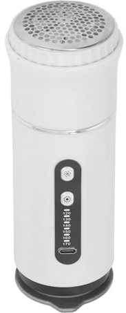 Levapelucchi Elettrico, da Stiro a Vapore e Rasoio per Tessuti 2 in 1, Rimuove Efficacemente e Rapidamente la Peluria, Rasoio per Maglioni a Batteria Ricaricabile per (WHITE)