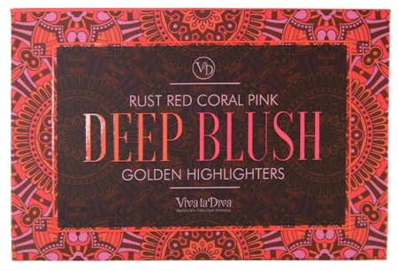 VIVA LA DIVA Dream Cheek Deep Blush Kit – Paleta de 4 coloretes y 2 iluminadores veganos para todo tipo de piel, acabado natural y radiante