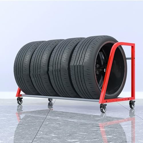 Support de Rangement Pour Pneus de Voiture Au Sol Avec Roues,support de Jante de Roue de Pneu de Roulement en Métal ,présentoir Mural Pour Pneus Support de Pneu de Secours de Base de Plateau de Pneu