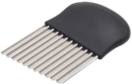 Cabilock 2 Piezas Cortadores Ondulados de Patatas y Verduras Inoxidable Alimenticio Cuchilla para Corte y Fácil para Patatas Fritas y Uso Manual Cocina