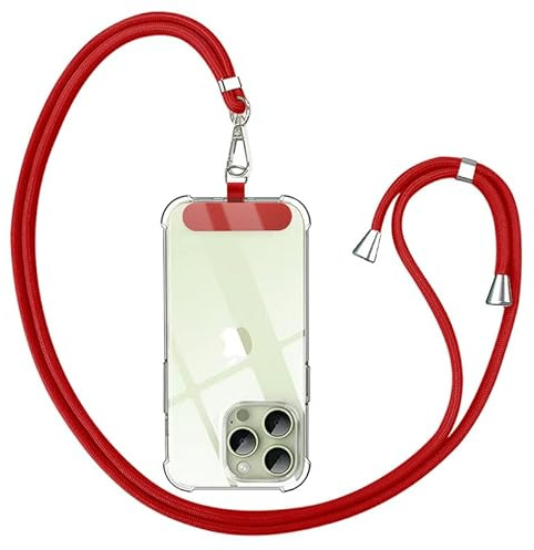 Anfire Handykette Universal für alle Smartphones,handyband zum umhängen mit Pad,Handyband Kordel Kette für Outdoor, Reise, Unterweg Handy-Halterung,Einstellbar und Abnehmbar.