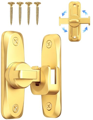 JUKOTA Serratura per porta scorrevole, serratura scorrevole per porte scorrevoli, 90/180 gradi barra scorrevole serratura serratura serratura per giardino cucina finestra interni porte esterne