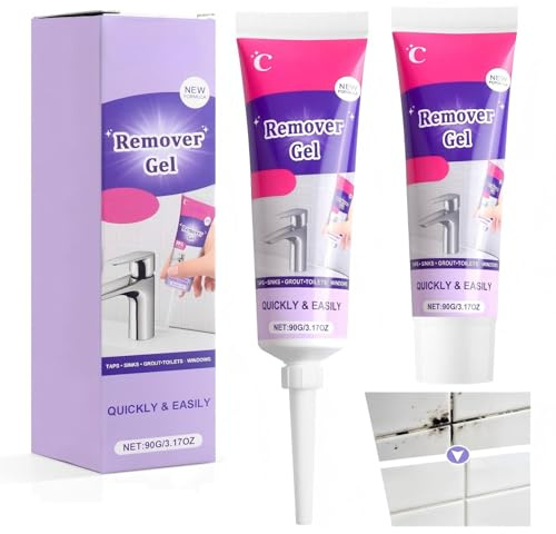 2PCS Mold Remover Gel,Gel Grout Tile,Effective Mould Remover Gel,Powerful Cleaning Gel,Highly Effective in Penetration,Fast Cleans,Cleaner For Bathroom And Kitchen Tile Gaps,Wall Cleaning