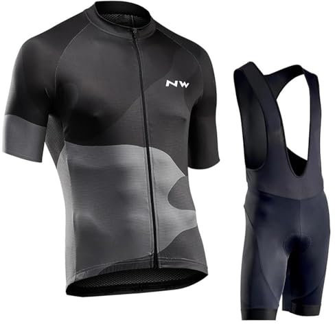 Herren Sommer MTB Fahrradanzug Atmungsaktiv Schnell Trocknend Kurzarm Und Gepolsterte Shorts Radtrikot Löwe Muster