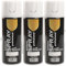 H HANSEL HOME Pintura Spray Blanco Satinado 400 Ml - Pack de 3 Unidades