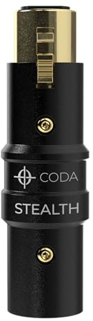 Coda MB-Stealth in-Line Microphone Preamp Mic Gain Booster for Dynamic and Ribbon Mics - 48V Phantom Power Mic Preamp with 28 db Clean Gain, Ultra Low Noise, Enhance Your Podcast or Livestream