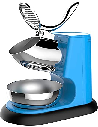 Electric ice crusher commercial high-foot shaved ice machine double knife electric ice crusher stainless steel ice crusher suitable for home and business