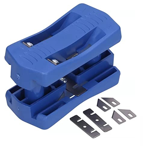 Araseur de Chants, Mini Coupe-bordure en Plastique Bleu pour le Travail du Bois, Placage Manuel, Outil de Travail du Bois, Coupe-bande de Chant pour Bois, Contreplaqué, PVC, Plastique