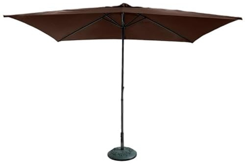 kasaviva Ombrellone da Giardino Tubo Centrale 48 mm Rettangolare Moka 2 x 3 Metri