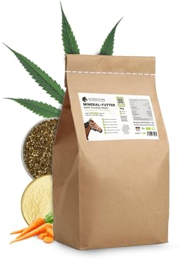 SANUUS PFERDESTARK Bio Hanf Karotte Mash Pferdefutter getreidefrei ohne Zuckerzusatz 3kg - Bio Hanfschrot mit vitalstoffreichem Karottenpulver für Pferdemüsli mit Ballaststoffen, Vitaminen & Eiweiß