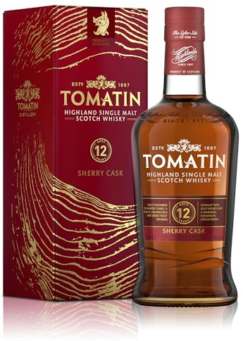 TOMATIN SINGLE MALT WHISKY 12 AÑOS SHERRY CASK 70CL 40%