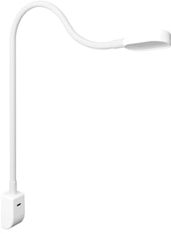 kalb I Ilios LED-Bettleuchte/Leseleuchte mit USB-C, Wand- und Winkelmontage, Flexibler Arm, dimmbar, warmweiß 3000k (1er Set weiß)