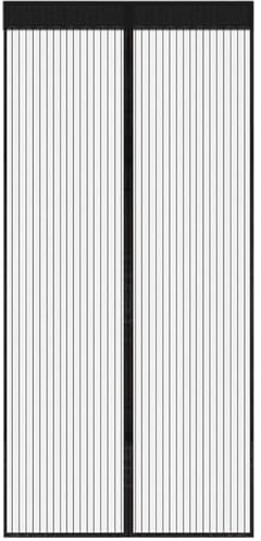 Magnet Fliegengitter Balkontür, 100x210cm, Fliegengitter Tür Ohne Bohren, Insektenschutz Tür, Magnet Fliegengitter Türvorhang für Holz-, Eisen-, Aluminiumtüren und Balkon, Schwarz