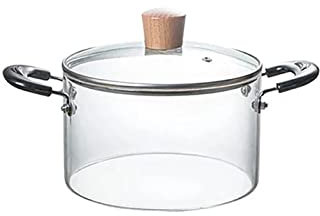 Pentola per zuppiera Pentola per zuppiera in vetro per uso domestico Pentola per zuppiera resistente al calore Insalata trasparente Ciotola per noodle istantanei Pentole per cucina Pentola (Colore: