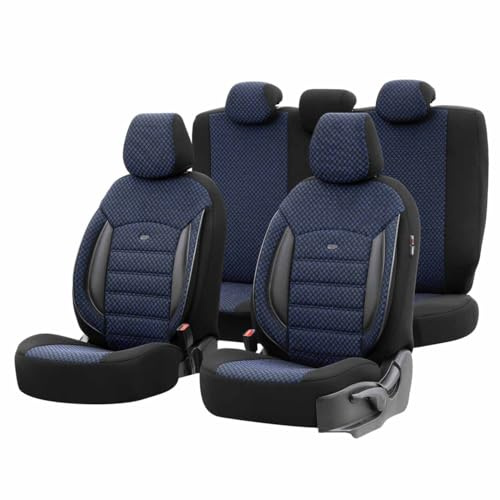 Generisch Auto Sitzbezug Sitschoner Schonbezug Universal Komfortabel Schwarz Blau XAPLOT78483