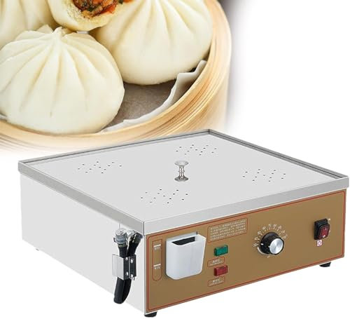 JJENXYYDS Horno para Calentar Bollos al Vapor, vaporera Comercial para cocinar Pan,máquina eléctrica para cocinar al Vapor con Alarma de ebullición en seco para Restaurante bufé en el hogar,Four-Hole