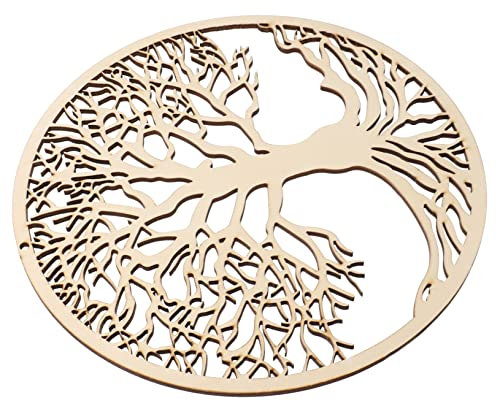 IMIKEYA 1pezzi Albero Della Vita Decorazione Da Parete in Legno Ciondolo Da Appendere Creativo e Realistico