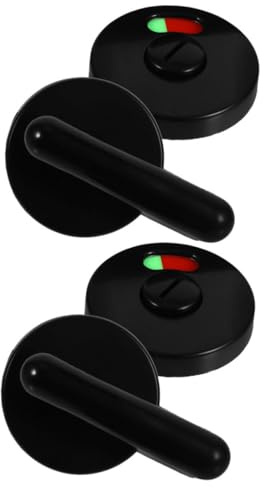 VILLFUL 2Pièces Serrure de Porte de Salle de Bain avec Indicateur de Confidentialité Lot de Verrou Nylon Plastique pour Toilettes Publiques Indication Occupé Vacant Installation Facile