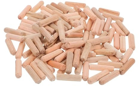 LSNNMU Clavijas De Madera 100 Clavijas de Madera for Fijar Muebles, Tacos pequeños de Madera, Varillas de Madera Dura, Varillas largas for Manualidades.