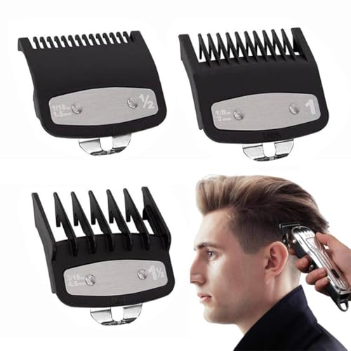 3 peines guía para cortadora, Peine Maquina Cortar Pelo,Recortadores De Peine Guía,Cubierta Protectora Cortadora,Recortador Barba Profesional,Kit de Peine Peluqueria