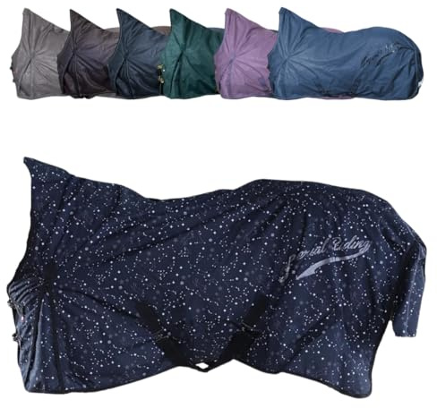 RL24 - Outdoordecke 600D IRHSuper-Dry Stardust von Imperial Riding – als Regendecke, Übergangsdecke & Winterdecke – wasserdichte Weidedecke mit Füllung – Pferdedecke in Black – 135cm (50g)