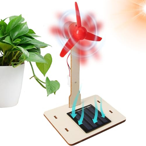 Solar Windrad | DIY Solar Windmühle Spielzeug | Lern- und Bildungsspielzeug Ein tolles Ostergeschenk für Halloween Weihnachten für