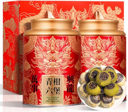 Premium Mandarin Liupao-te | Mörkt Te Från Guangxi, Kina | Utan Tillsatser | Perfekt Som Gåva | 250g/8.82oz