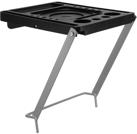 HOMSFOU Folding Ladder Tool Shelf Platform 13.78x10.63 Inches Anti-Skid Step Ladder Work Platform Accessory Tray for Painting and Repairs Heavy-Duty Storage Tray for Home and Garden Tasks