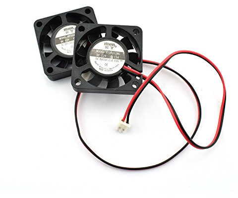 ZYAMY 2-Pack DC 12V Mini Cooling Fan 2Pin Brushless Small Exhaust Fan for 3D Printer Makerbot Accessories Computer CPU Cooler 40x40x10mm