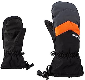 Ziener Kinder LETTERO Ski-Fäustling/Wintersport | wasserdicht atmungsaktiv, black/graphite, 5,5