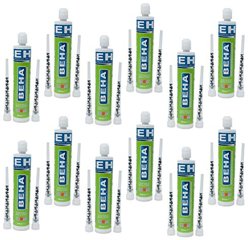 Verbundmörtel Injektionsmörtel inkl. 24 Statikmischer, Ankerkleber, Klebemörtel OPTION 7, 12 Kartuschen je 300ml