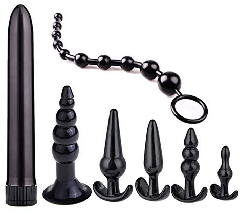 Amál Plùg 7 Piezas Silicona Para Adultos Erótica Set Enchufe De Próstata Coqueteo Juguetes De Masaje Para Juegos De Roles En Pareja