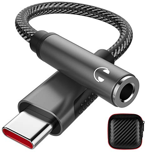 iMangoo USB C to 3.5 mm Jack Adapter for iPhone 17 16 Galaxy A17 A16 A57 | Type C to 3.5mm Headphone DAC Mic Aux Digital Audio Earphone Adaptor for Samsung A37 A56 A36 S26 S25 Ultra Pixel 10a 9a Grey