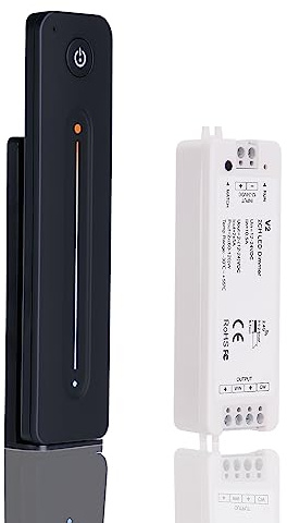 JOYLIT DC 12V 24V CCT LED Strip Controller Fjärrkontroll 5A X 2CH, 2.4GHz Parrerbar RF Fjärrkontroll, Känslig Glidande Touch, Tyst Drift, Med Magnetisk Väggmontering | Parbara flera kontroller, flimmerfri, bleknar in/ut, minne, magnetiskt väggfäste, känslig beröringsbild, PWM-dimmer