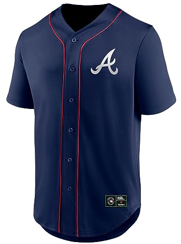 Fanatics - MLB Atlanta Braves Core Franchise Jersey Hemd Farbe Blau, Größe M