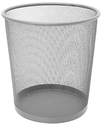 Plus Office - Papelera Malla Metálica 13 litros - 27,5 x 28 cm - Papelera Escritorio de Metal, perfecta para Oficina, Despacho, Estudio, Aulas - Color Paletado