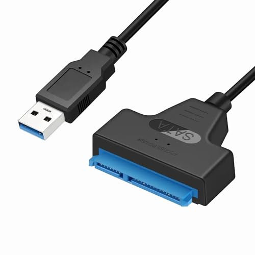 Pipestation SATA to USB Cable - High-Speed Data Transfer Sata Cable - USB 3.0 Compatible S.a.t.a to USBA Adapter - SATAIII Hard Drive Adapter for 2.5inch HDD and SSD Data Transfer & Recovery