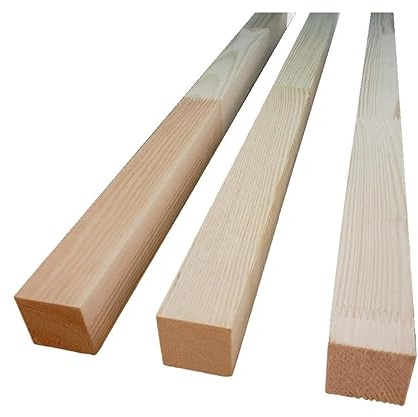 Zaunpfosten Zaun Pfosten Pfahl Holz Kantholz Vierkant Kiefer Holzpfosten 4,5x4,5cm (1, 1,5m lang)