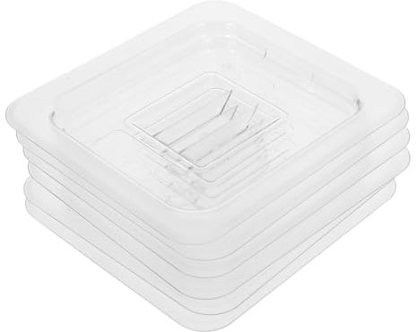 HAKIDZEL 6stücke Pfannendeckel Aus Kunststoff Transparent Mit Griff Wiederverwendbar Für Lebensmittelpfannen Servierpfannen Und Dessertschalen