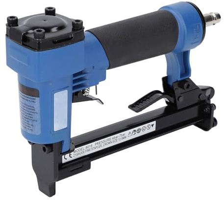 Grapadora Neumática para Tapicería, Kit de Grapadora Neumática con Puerto de Entrada NPT de 1/4 Pulgadas con Estuche de Transporte, Pistola Grapadora Neumática para Tapicería