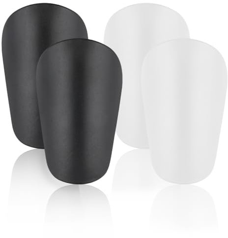 4 Stück Mini Schienbeinschoner, Schienbeinschoner Klein, Mini Shin Pads Fußball, Mini Soccer Shin Guards, Schutzausrüstung für Jungen Mädchen Graffitiable DIY, 10 x 6 cm