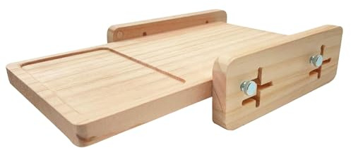 Genérico Tabla para cortar pan,Rebanadora de pan | Estante para cortar pan | Accesorios para hornear rebanadora de pan manual, tabla de cortar ajustable para pan para restaurante en casa