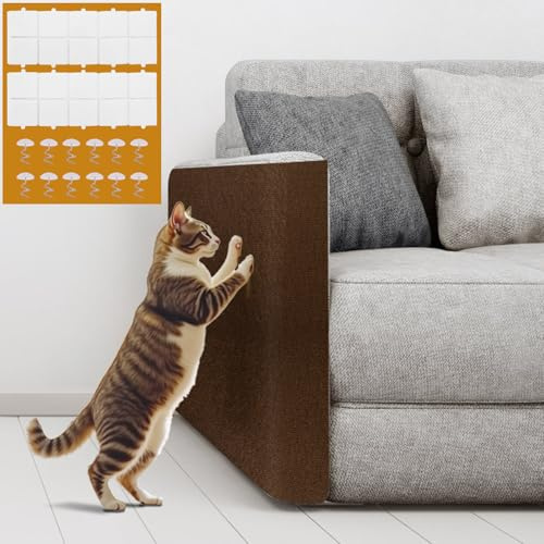 alophoty Kratzmatte Katze Selbstklebend 200x40cm - Kratzschutz Sofa Katze, Katzen Kratzmatte, Selbstklebend Kratzteppich Katze Wand, Langlebig, Katzenfreundlich