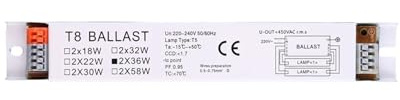 ZMZYELPECB T8 2x18/30/36/58W Ballast elettronico for Lampada germicida UV, Lampada Fluorescente(36W)