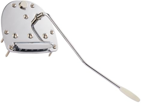 KAISH Elgitarr Tremolo Montering Tremolo Bridge Vibrato Tailpiece med Tremolo-arm för Jaguar/Jazzmaster med låsknapp krom