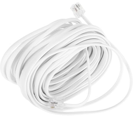 NUOBESTY Cavo Prolunga Telefono Fisso Con Connettore Per Casa e Ufficio Filo Telefonico Per Connessione Fissa Installazione Rapida e Semplice