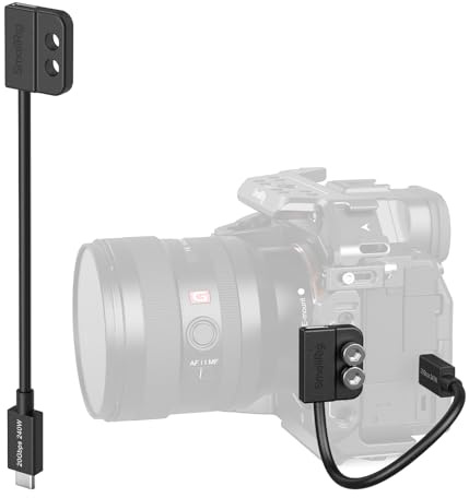 SMALLRIG Cable de datos USB-C macho a hembra (7.9 pulgadas), carga rápida de 240 W/transferencia de datos de 20 Gbps, para jaulas de cámara y placas en forma de L, USB 3.2 Gen 2x2-5078