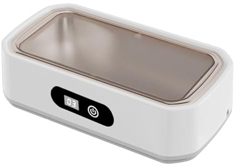 DeJivsin Limpiador Ultrasonidos de Joyas, 49000 Hz, 5 Modos 650ml Maquina de Ultrasonido, Adecuado para Limpieza de Gafas, Joyas