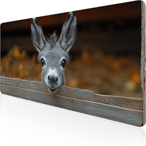 Alfombrilla Ratón XXL 1400x600x3mm,gris Alfombrilla Escritorio burro Mouse Pad Gaming con Base de Caucho Antideslizante e Impermeable Almohadilla Teclado,Protector Escritorio Ideal para Oficina D1-532