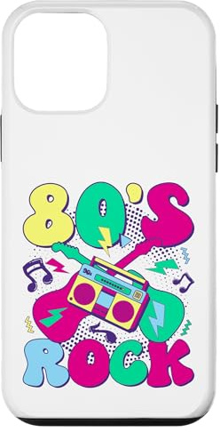 80’s Rock Design rétro années 80 avec Boombox et Guitares Coque pour iPhone 12 Mini